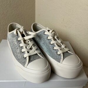 Jimmy Choo Glitter Sneakers Women's Size: 5.5